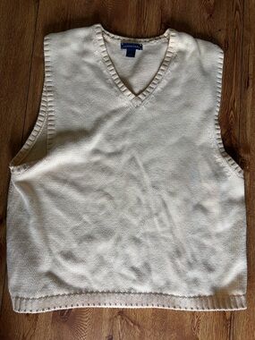 Vintage lands end yellow vest